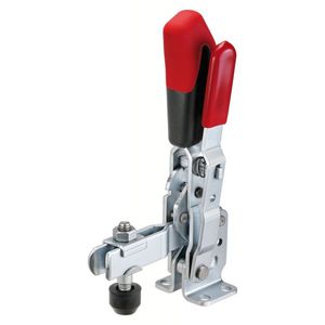 vertical toggle clamp / zinc-coated steel / push