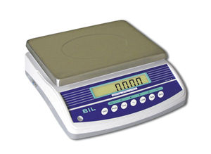 counting scale / with LCD display / with rechargeable battery / stainless steel pan
