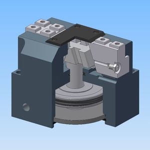machine tool vise / hydraulic / low-profile / self-centering