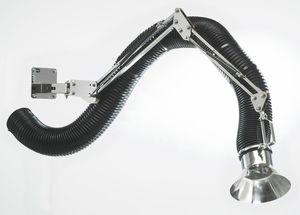 fixed extraction arm / flexible / for gas / dust