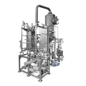 plate evaporator / vacuum / forced circulation / rising film