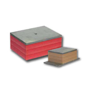 rectangular anti-vibration mount / steel / for presses