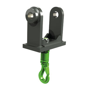 lifting hook / rotating / for heavy loads / steel