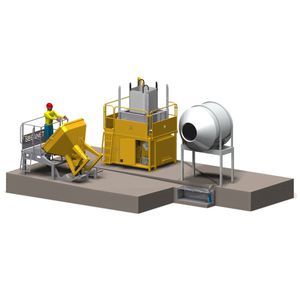 washing platform / concrete skip with water recycling