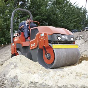 tandem road roller / vibrating / articulated