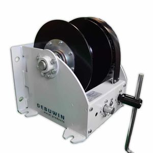 manual winch / for cable pullers / worm gear / 2-speed