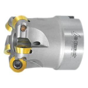 shell-end milling cutter / indexable insert / face / 2-flute