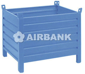 sheet metal crate / storage / for logistics / stackable