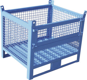 metal crate / wire mesh / storage / stackable