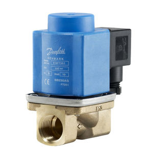 pilot-operated solenoid valve / 2/2-way / water / air