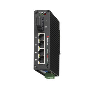 unmanaged network switch / 5 ports / fiber optic / DIN rail