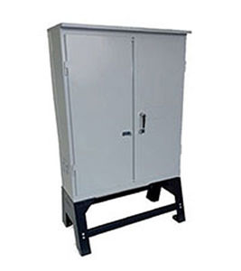 electric cabinet / free-standing / double-door / metal
