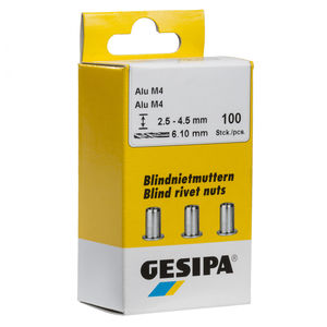 blind rivet / flat-head / aluminum