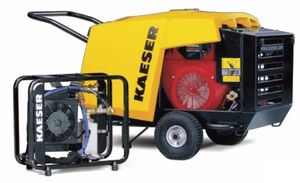 air compressor / mobile / electrically-powered / screw