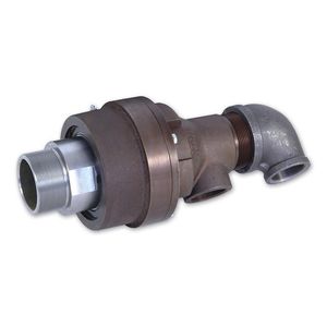 water rotary union / for steam / 2-passage / cast iron