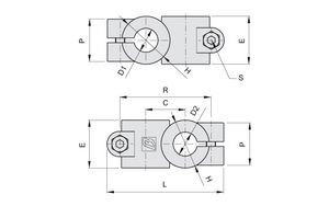cross tube connector / aluminum