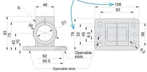 round tube connector / aluminum / center bracket