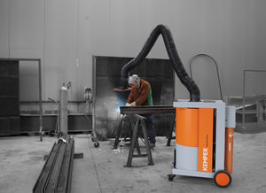 mobile fume extractor / with self-cleaning filter / welding