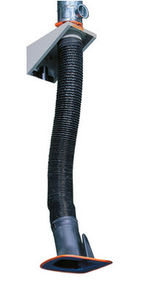 fixed extraction arm / telescopic / for welding fumes / with hood