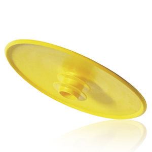 flat plug / male / polyethylene / flange
