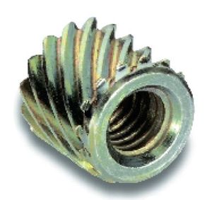 threaded insert / press-in / metal / flat