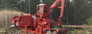 wheel-mounted wood chipper