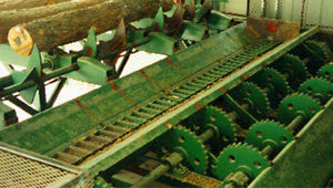 chain conveyor / for the wood industry / for wood / wide