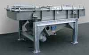 linear vibrating screener / for bulk materials / stainless steel