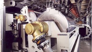 cast-film extrusion line / for PVC / multilayer / for thermoforming