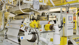 roller coating machine / for paper