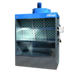 open paint booth / for parts / dry filter / with horizontal ventilation