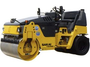 combination road roller / articulated