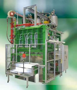 particle foam molding machine / for expanded polystyrene / energy-saving