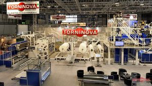 flat-film extrusion line / for LDPE / multilayer / for bubble wrap film