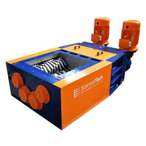 four-shaft shredder / for PET bottles / plastic / for pipes