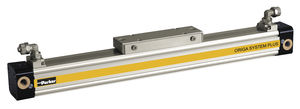 linear actuator / pneumatic / double-acting / rodless