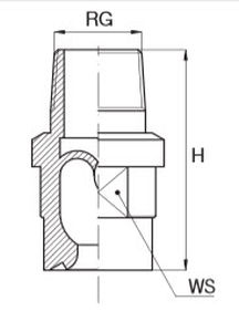 spraying nozzle / full-cone / water / stainless steel