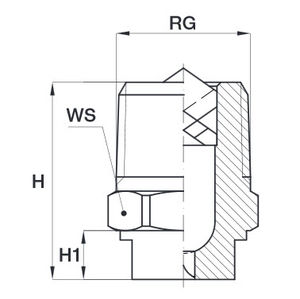 spraying nozzle / full-cone / water / stainless steel