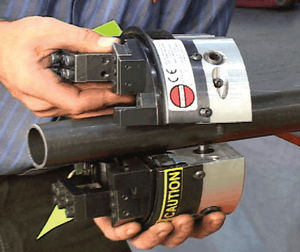 electric chamfering machine / pneumatic / portable / for pipe ends