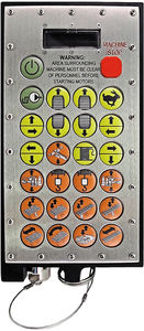 radio remote control / 24-button / with integrated display / industrial