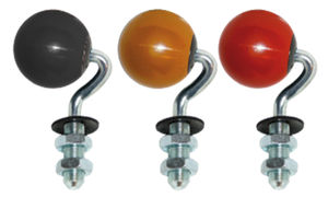 solid wheel caster / rubber / steel / spherical