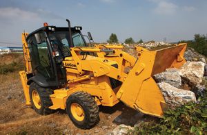 articulated backhoe loader