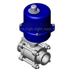 ball valve / motorized / stainless steel / flange