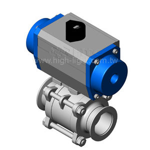 ball valve / motorized / pneumatically-actuated / 2-channel