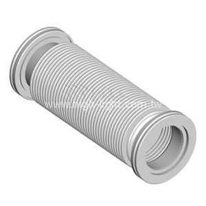vacuum hose / stainless steel / flange / corrugated