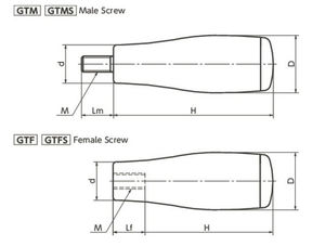conical handle / stainless steel / steel / fixed