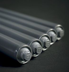 slip-on conveyor roller / steel / belt