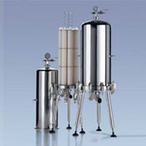 cartridge filter housing / for liquids / stainless steel / corrosion-resistant