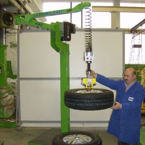 electric manipulator / with gripping tool / positioning / loading