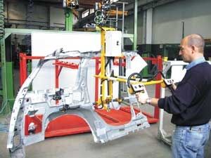 pneumatic manipulator / with gripping tool / positioning / for gripping